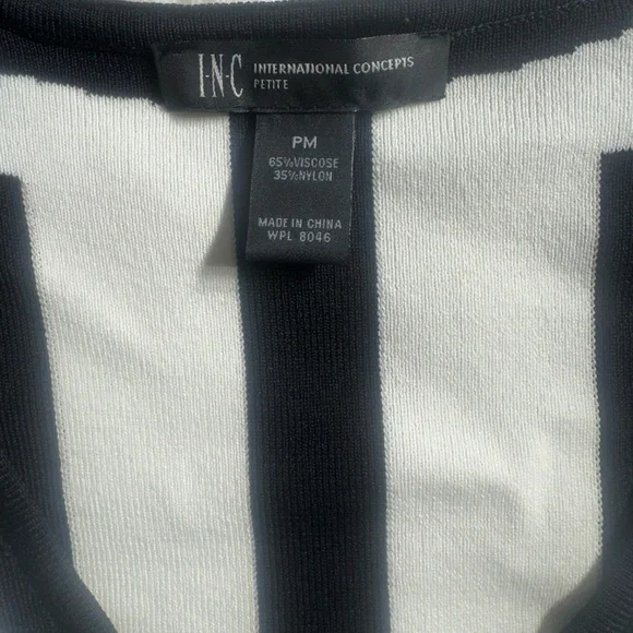 INC International Concepts Black, White, and Blue Mini Dress - Picture 7 of 7